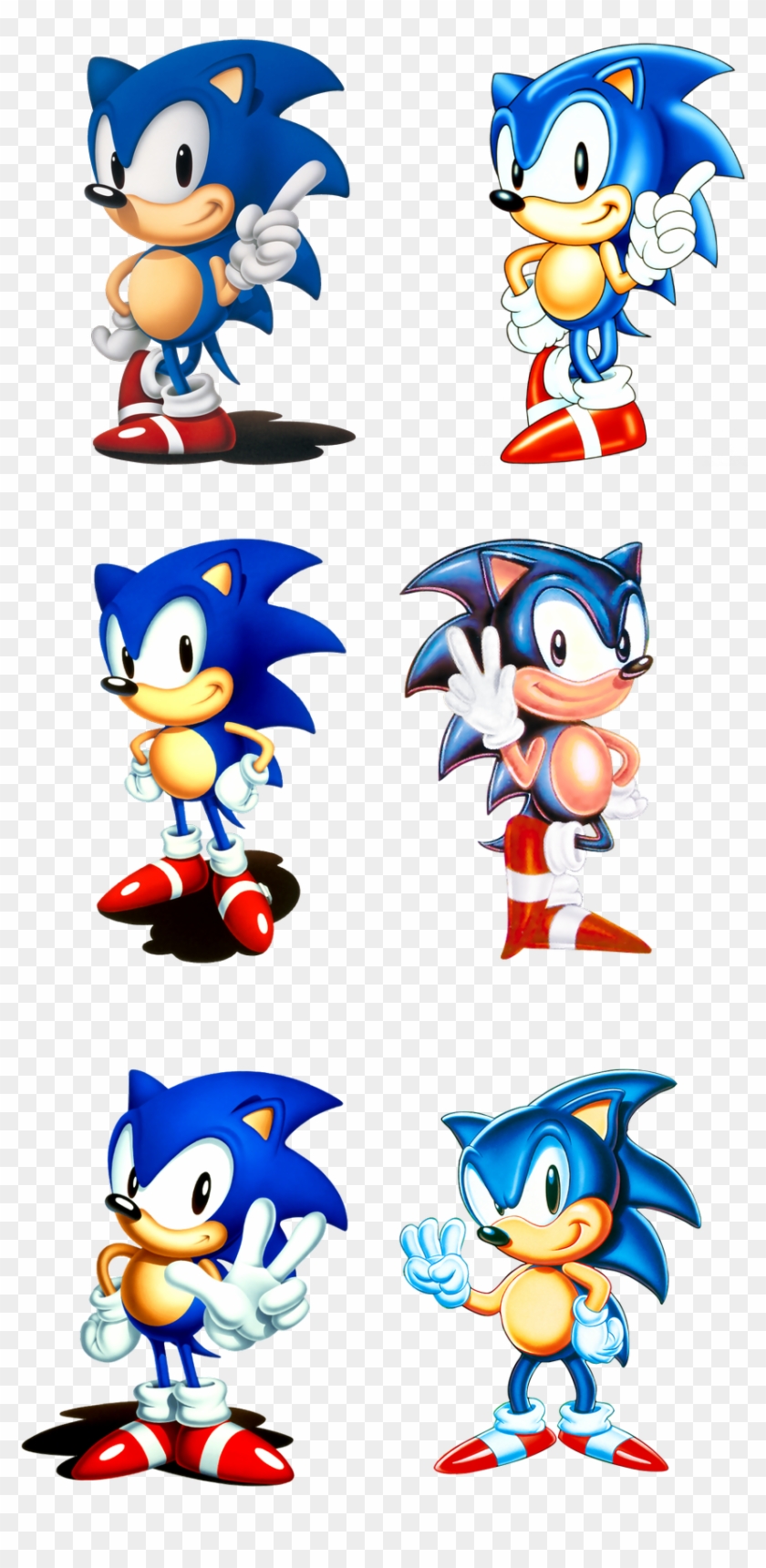 Sonic Jap Us Comparison Clipart