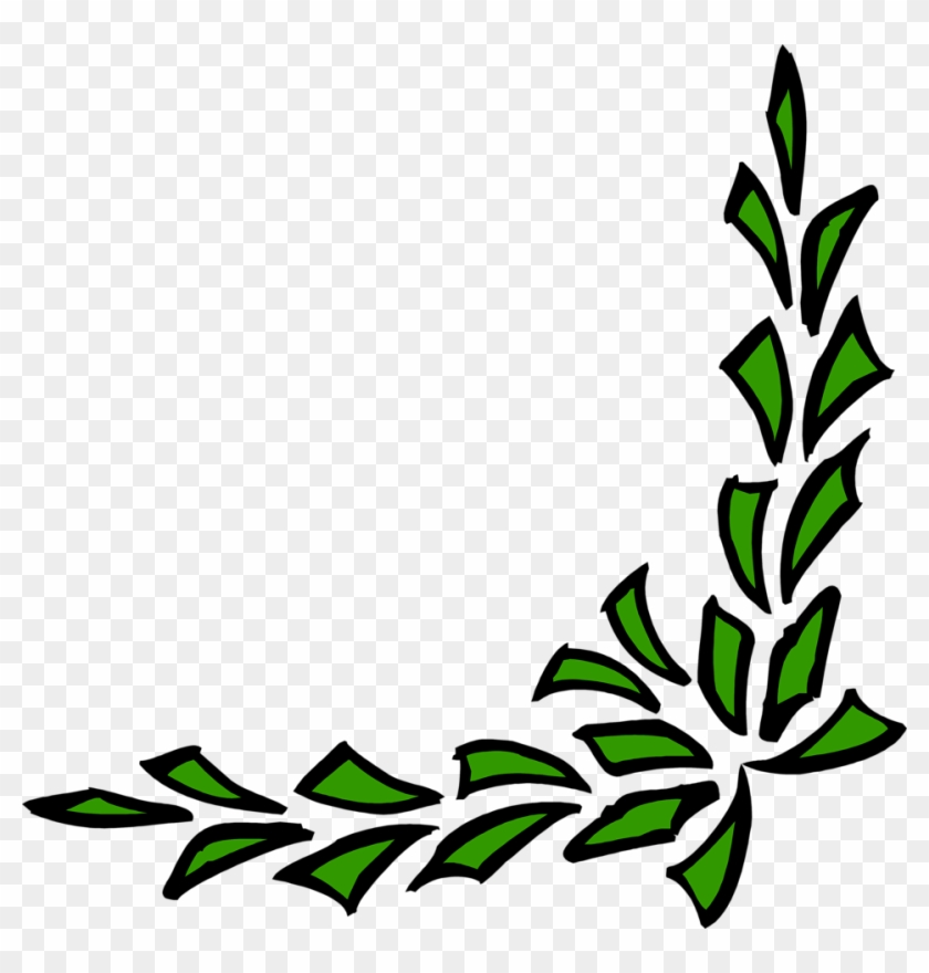 Corners Vector Leaf - Designer Border For Projects Clipart
