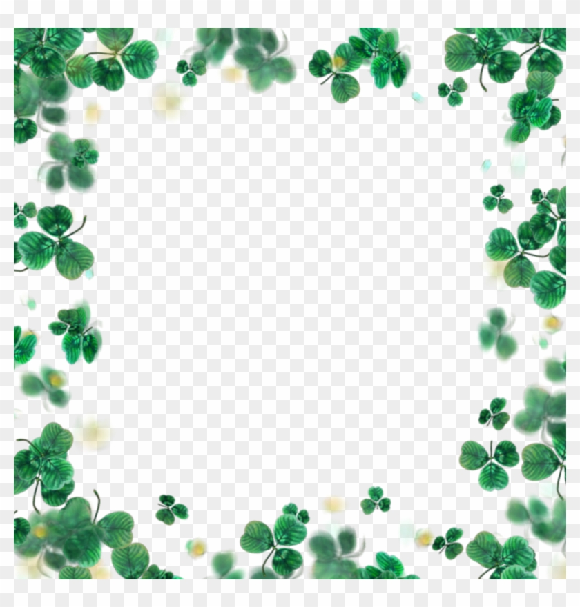 #border #leaf #luck #lucky #simple #green - Picture Frame Clipart #3198184