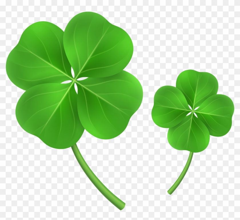 White Clover Four - Gold 4 Leaf Clover Clipart Transparent - Png Download