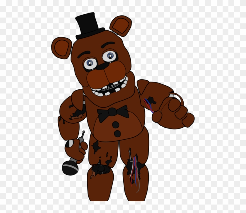 Fnaf Drawing Withered - Fnaf 2 Withered Freddy Drawing Clipart