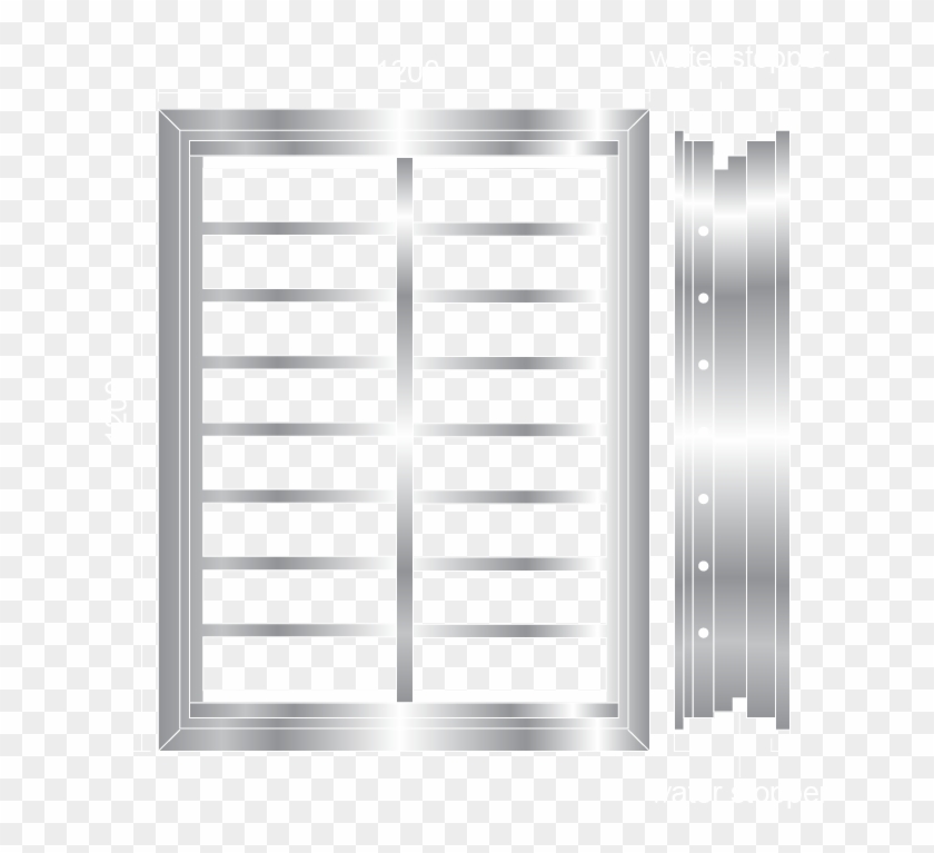 Window Frame With Safety Bars - Cupboard Clipart