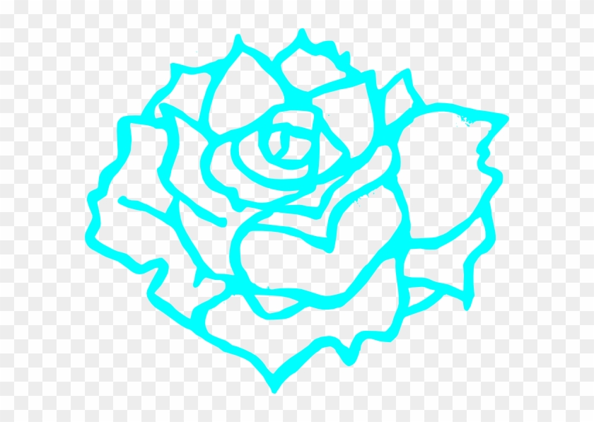 Simple Rose Clip Art Black And White - Png Download