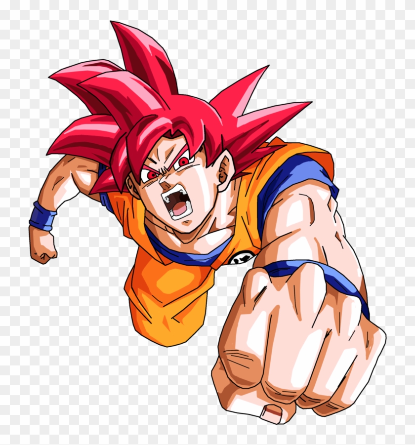 Goku Super Saiyan God Png - Goku Ssj God Png Clipart