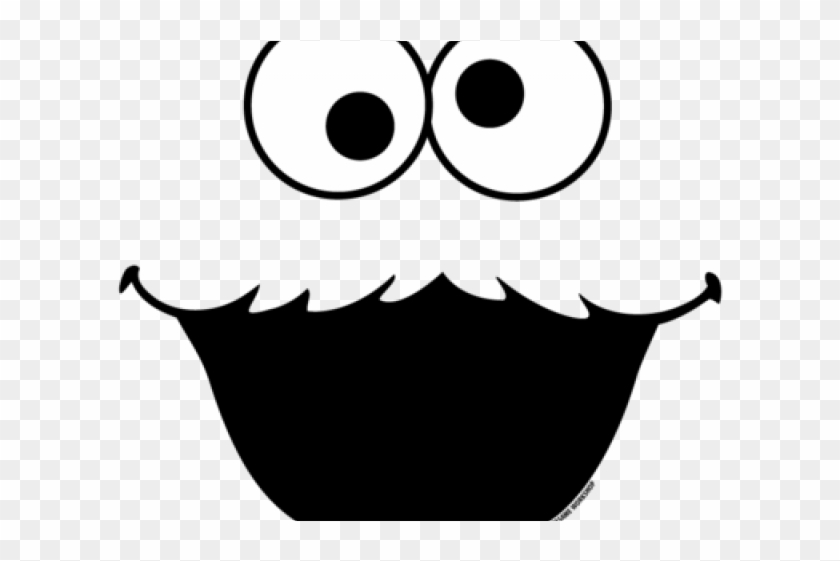 Picture Freeuse Stock Cookie Monster Clipart - Cookie Monster Eyes And Mouth - Png Download