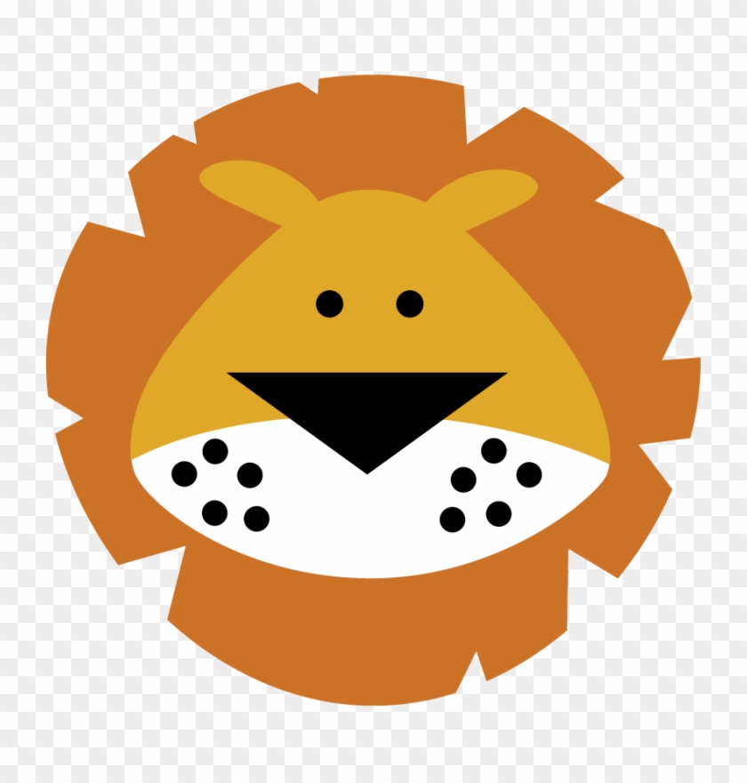 Cute Lion Head Clipart - Cute Lion Face Cartoon - Png Download