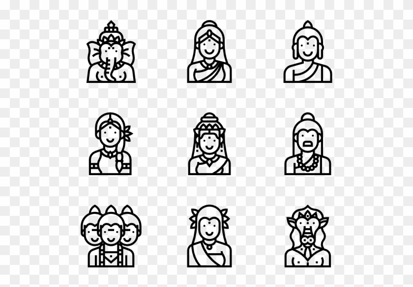 Hindu God - Cartoon Clipart #320778
