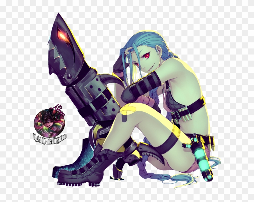 #game #jinx #lol #tyan #kawai #nya #blue #league Of - League Of Legends Jinx Art Clipart #320886