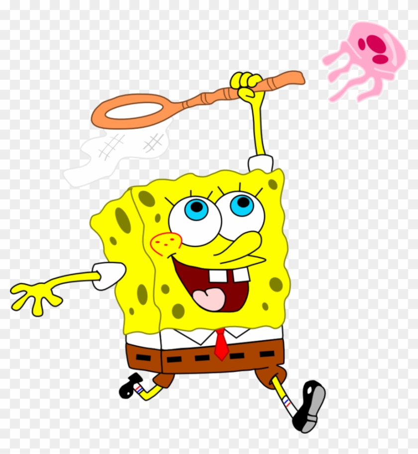 Drawing Spongebob Jellyfish 1 Clipart - Spongebob Jellyfishing - Png Download #320887