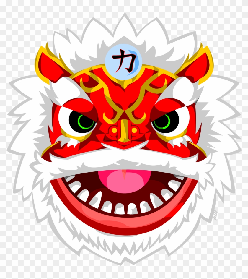 Little Dragon Clipart Design - Chinese Lion Dance Mask - Png Download
