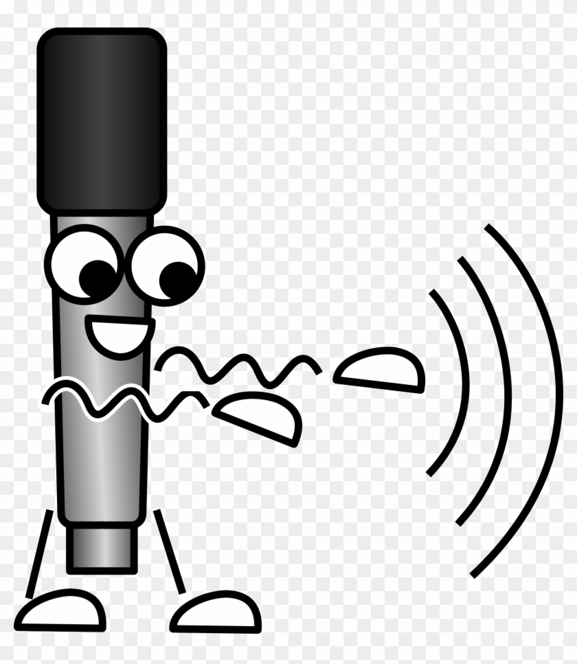 Microphone Sound Waves Wiggle - صور مايك كرتون Clipart #321452