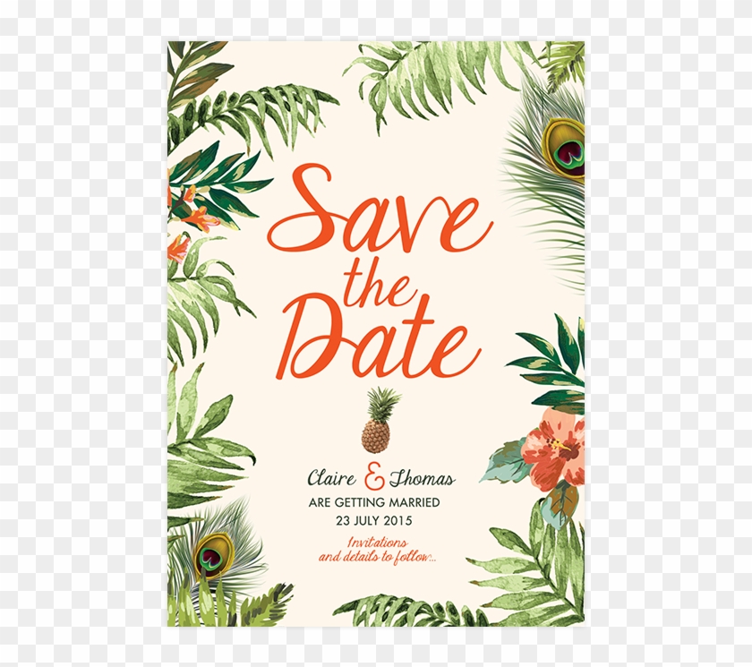 Save The Date - Save The Date Aniversario Tropical Clipart #321573