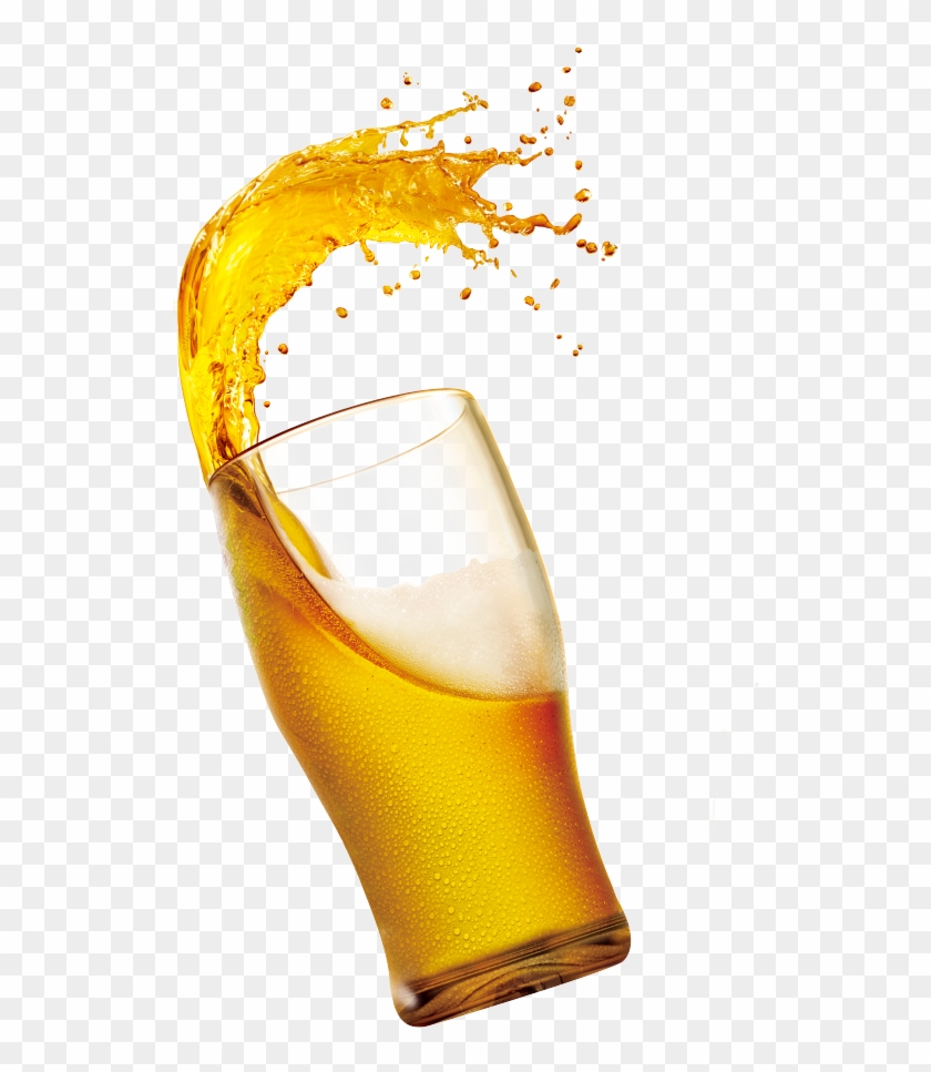 Orange Juice Beer Apple Juice Orange Drink - Beer Glass Splash Png Clipart #321724