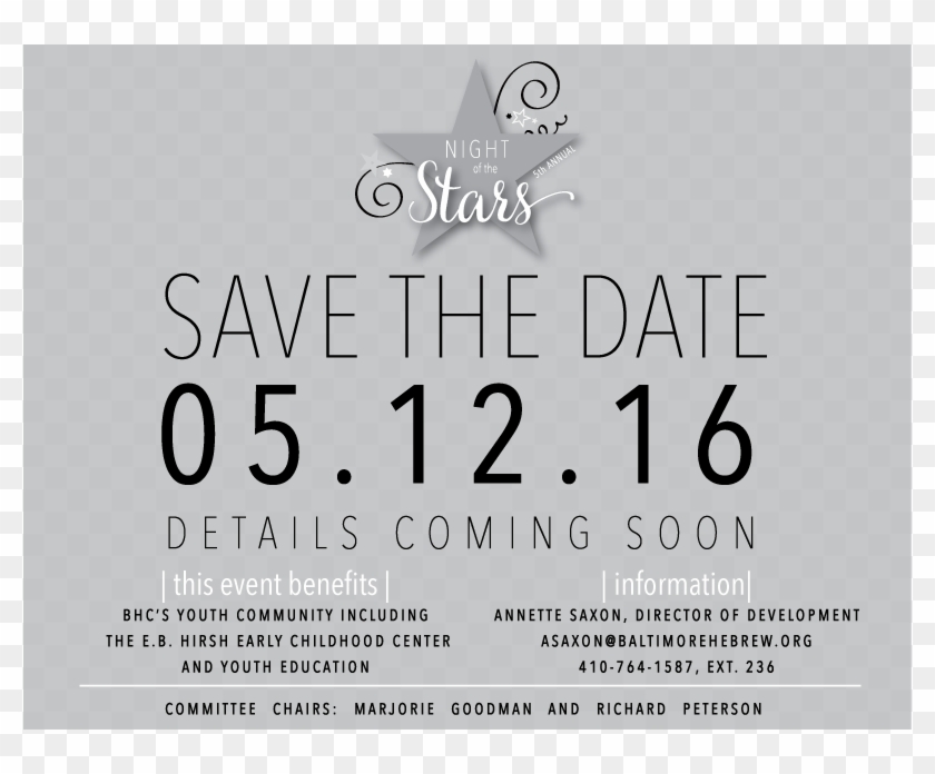 Night Of The Stars Save The Date - Calligraphy Clipart