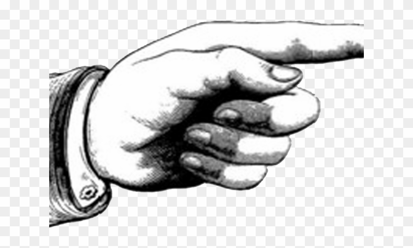 Pointing Finger Cliparts - Finger Pointing Black And White Png Transparent Png