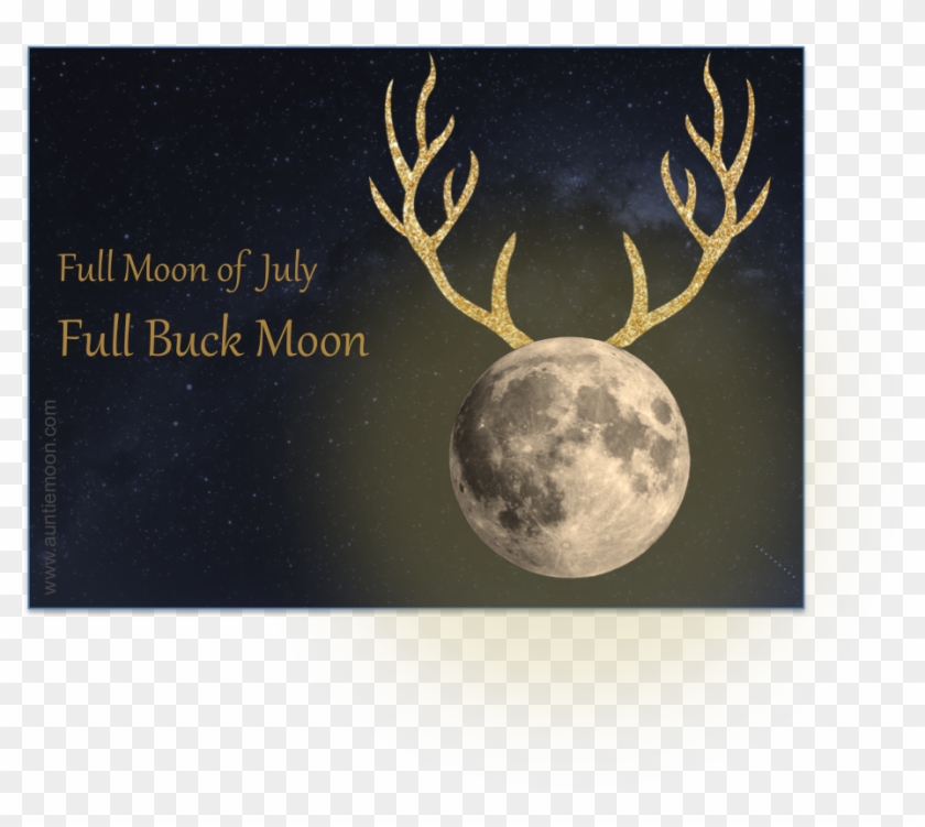 Full Buck Moon In Capricorn And Live, Laugh, Love Days - Full Buck Moon 2017 Clipart #322364