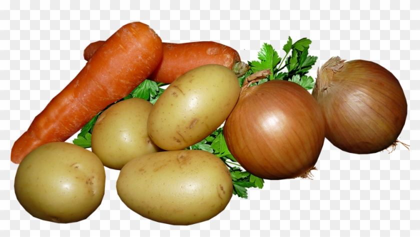 Vegetables, Potatoes, Carrots, Onions, Parsley, Cook - Onions And Potatoes Png Clipart #322430
