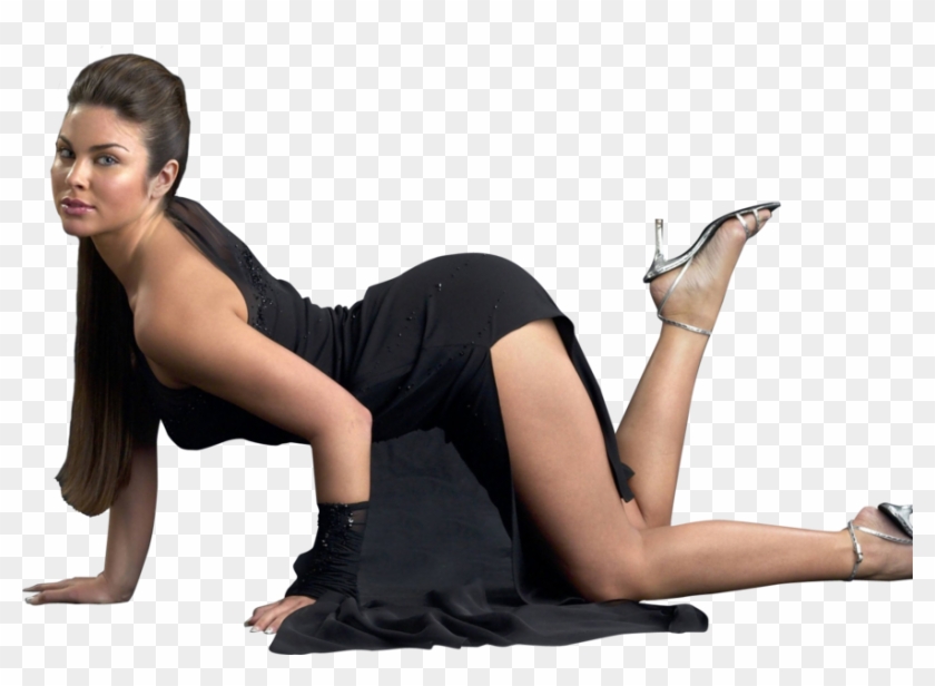 Girl In Black Dress - Sexy Black Girls Png Clipart