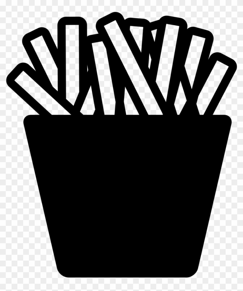 French Fries Clipart - French Fries Png Black Transparent Png #323457