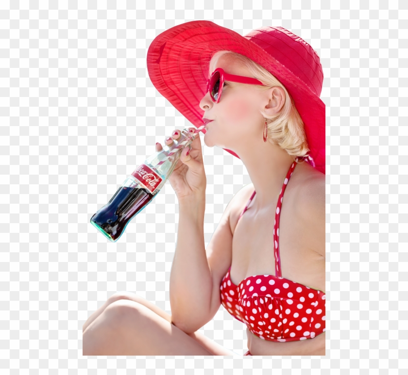 Download Sexy Woman Drinking Coca Cola Drink Png Image - Woman Drinking Coca Cola Clipart #323571
