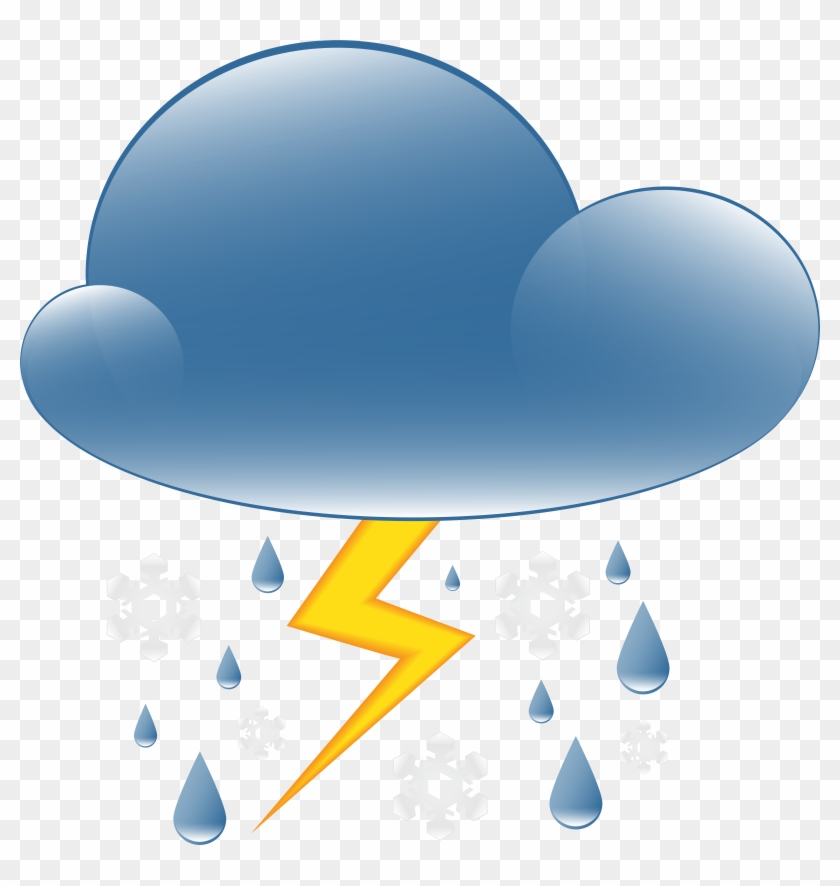 Thunder Rain And Snow Weather Icon Png Clip Art Transparent Png