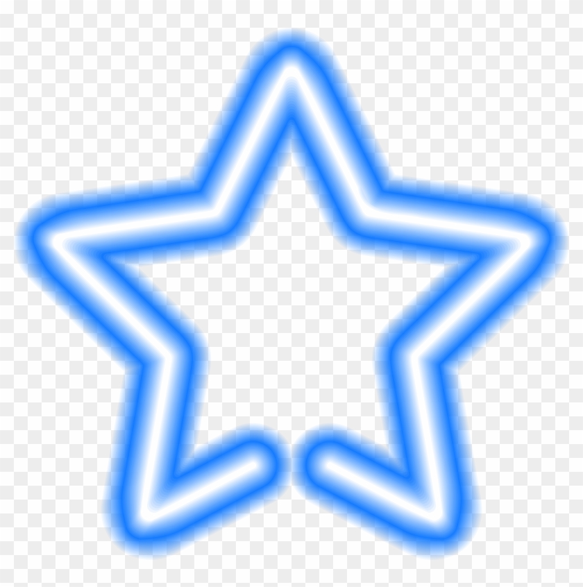 Free Png Download Neon Star Blue Clipart Png Photo - Neon Clip Art Transparent Png