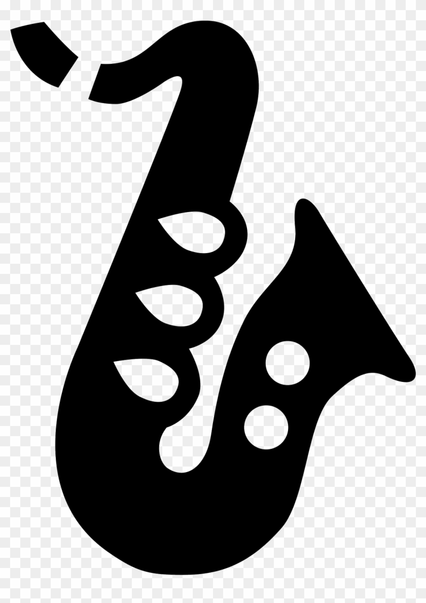 Saxophone Icon Png - Saxophone Black Icon Clipart #323799