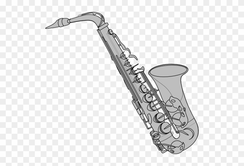 528 X 599 4 - Silver Saxophone Clipart - Png Download #324004