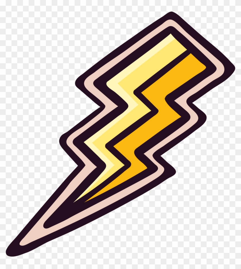 Lightning Thunder Sticker Icon - Lightning Sticker Png Clipart
