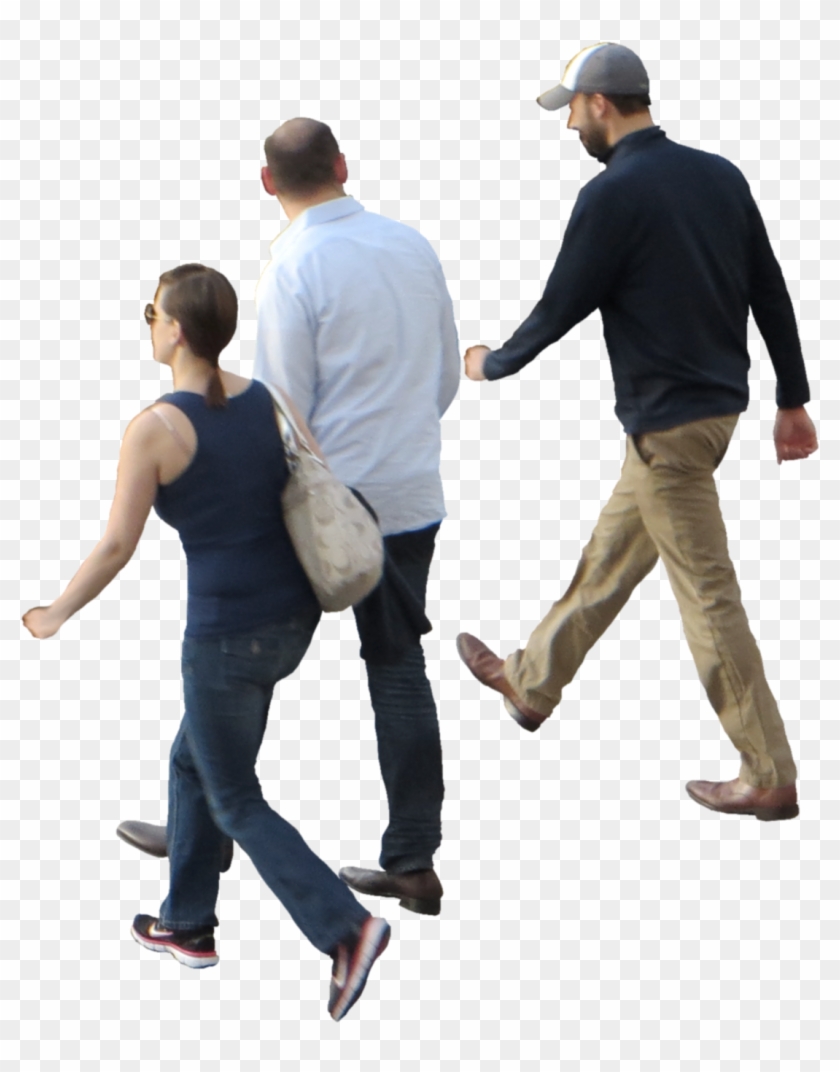 Photoshop People Walking Overhead View People Wlaking - Group People Walking Png Clipart #324222