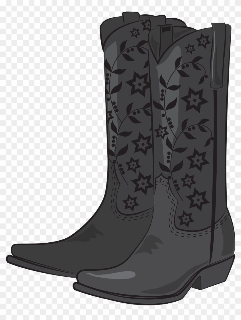 2375 X 3000 5 - Black Cowboy Boots Clipart - Png Download #324405