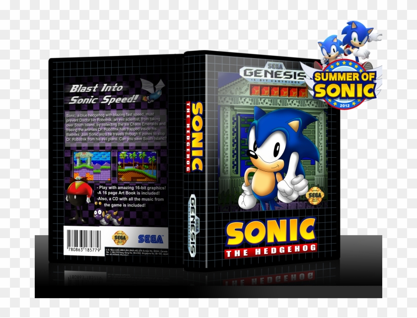 Sonic The Hedgehog Box Art Cover - Sonic The Hedgehog Clipart #324574