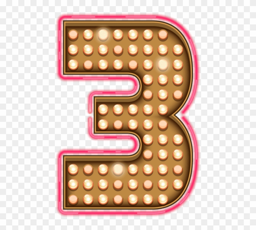 Free Png Download Number Three Neon Lights Transparent - Neon Png Clipart