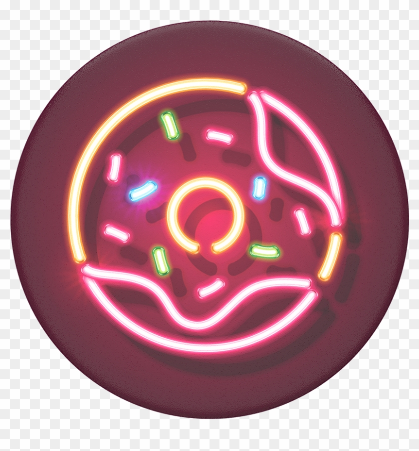 Neon Donut, Popsockets - Donut Popsockets Clipart #324795