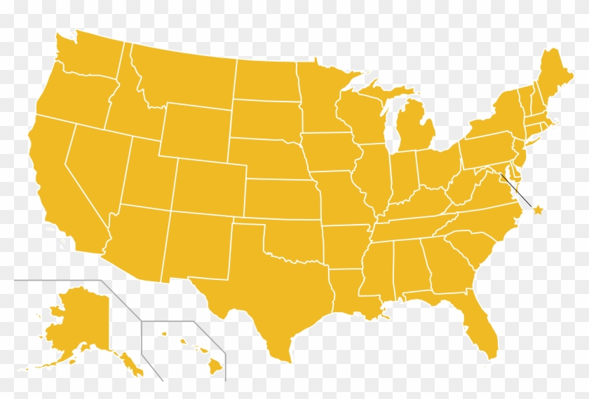 Libertarian Party Ballot Access Locator Map, 1996 - Us States Map Svg Clipart #325129
