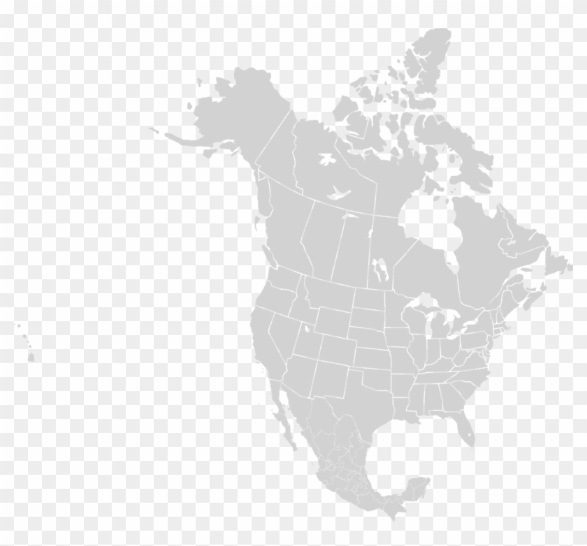 North America Blank Range Map - Chihuahuan Desert On World Map Clipart #325283