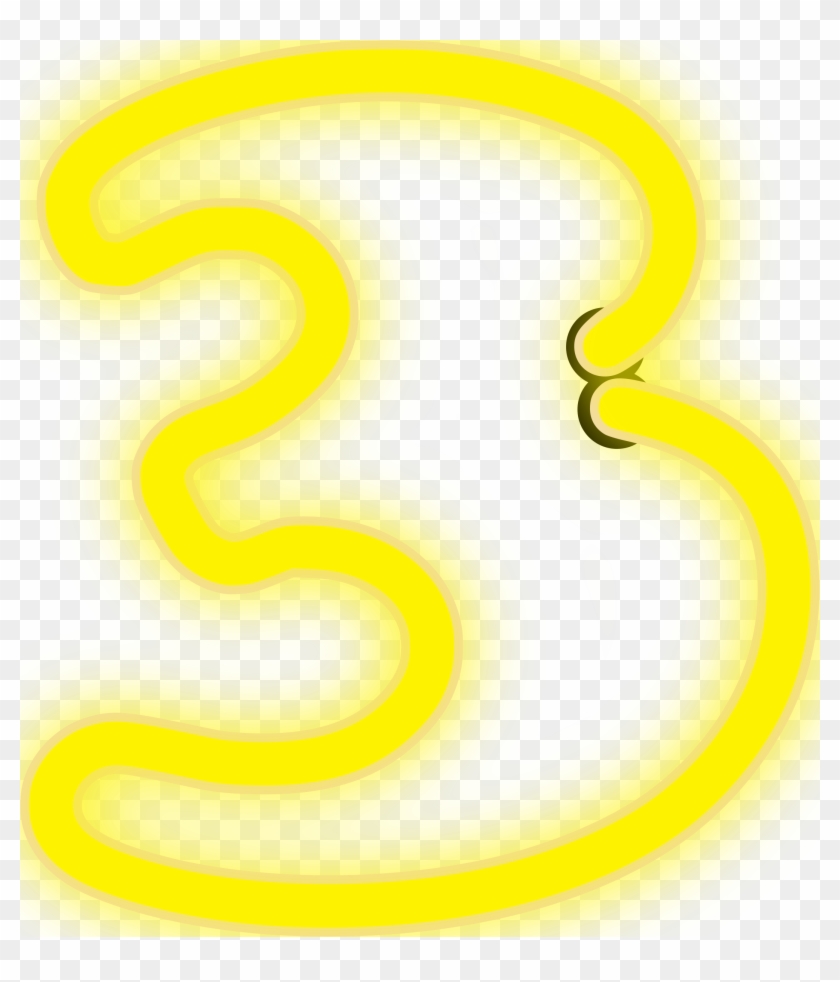 This Free Icons Png Design Of Neon Numerals-3 1 Clipart