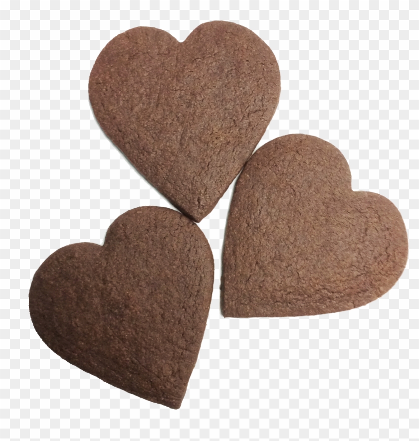 Chocolate Shortbread Hearts - Valentines Day Cookies Png Clipart #325607