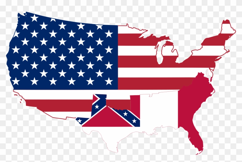 Picture Free Download Collection Of Free File Download - Confederate States Map Flag Clipart #325682