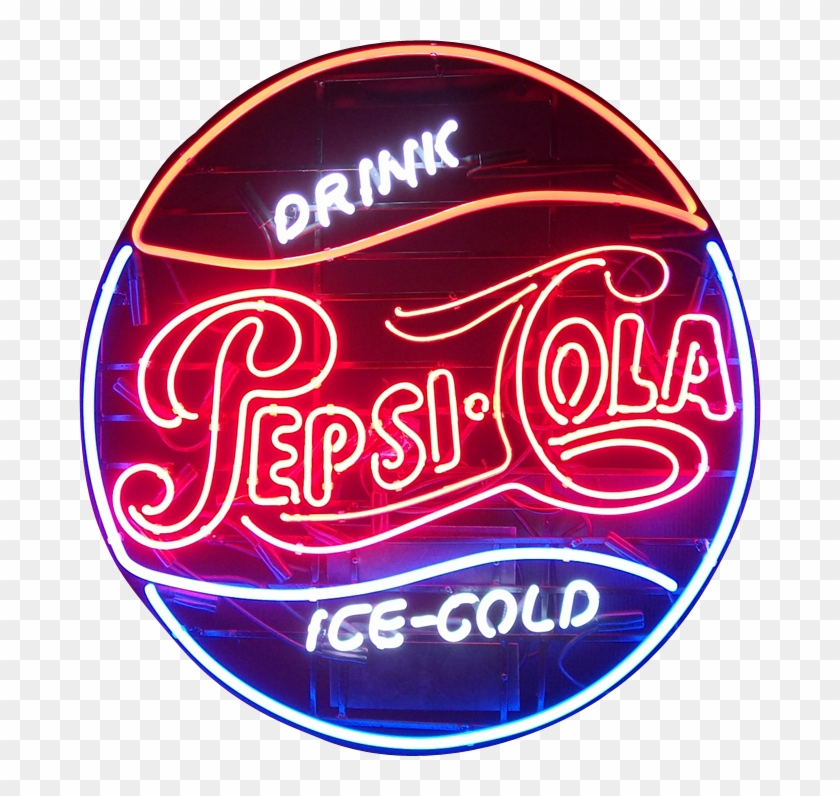 Soft Drink Neon Signs Pepsi Cola Classic Sign - Pepsi Neon Sign Clipart #325763