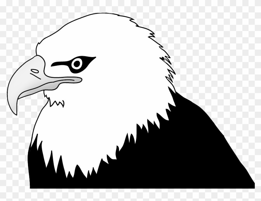 Drawn Bald Eagle Head - Bald Eagle Black And White Clipart - Png Download #325872