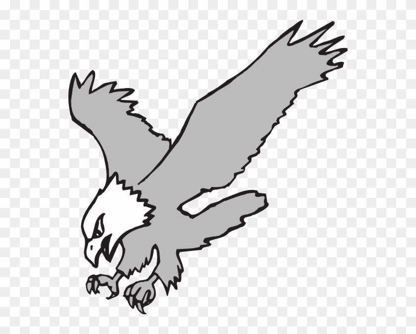 Grayscale Hunting Eagle Svg Clip Arts 564 X 595 Px - Png Download #326112