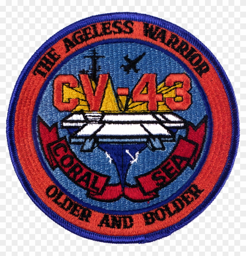 Uss Coral Sea Insignia 1987 - Uss Coral Sea Cv 43 Badge Clipart