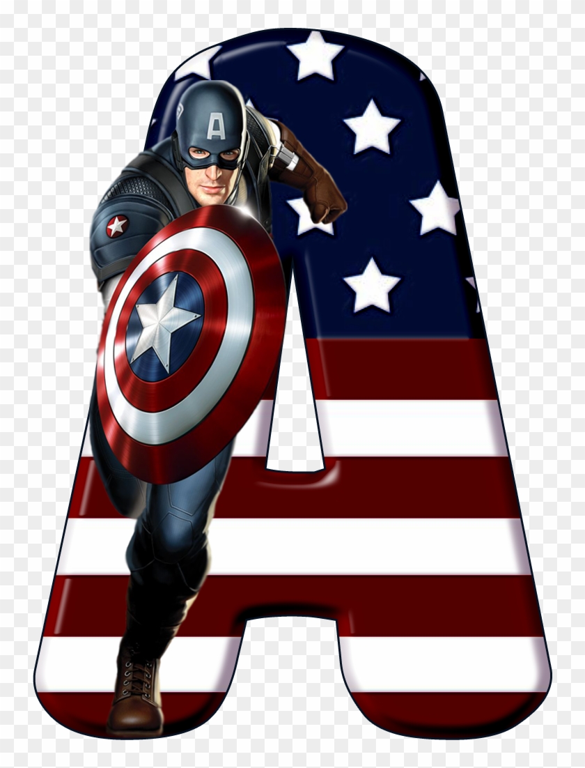 Avengers Birthday, Superhero Birthday Party, Boy Birthday, - Letras De Capitan America Clipart #326262