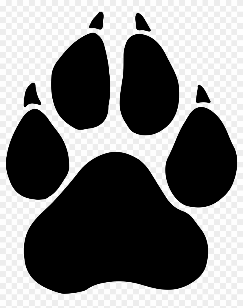 File - Panther Paw - Svg - Panther Paw Print Png , - Panther Paw Svg Clipart