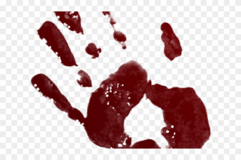 Handprint Clipart Blood - Bloody Handprint Png Transparent Png