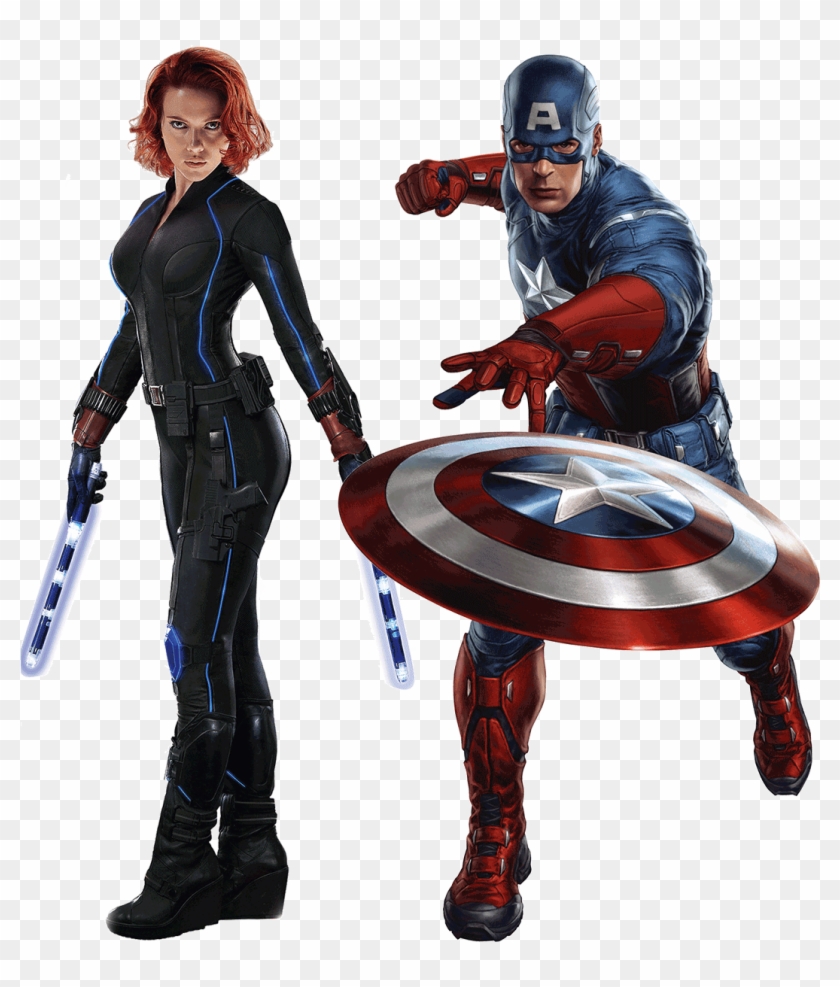 Black Widow Captain America - Marvel Avengers Captain America Clipart #327299