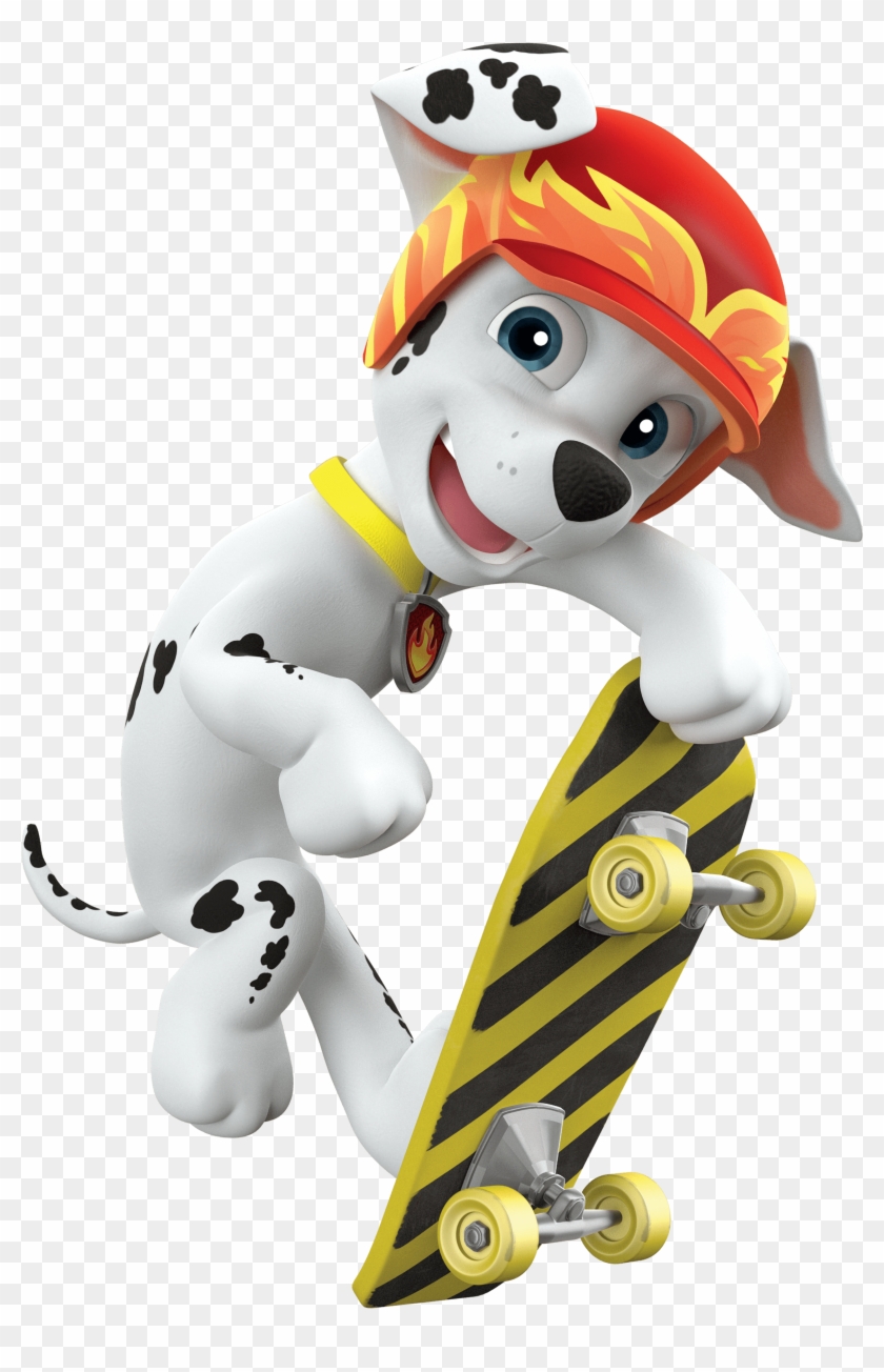 Marshall Paw Patrol Skateboard Clipart