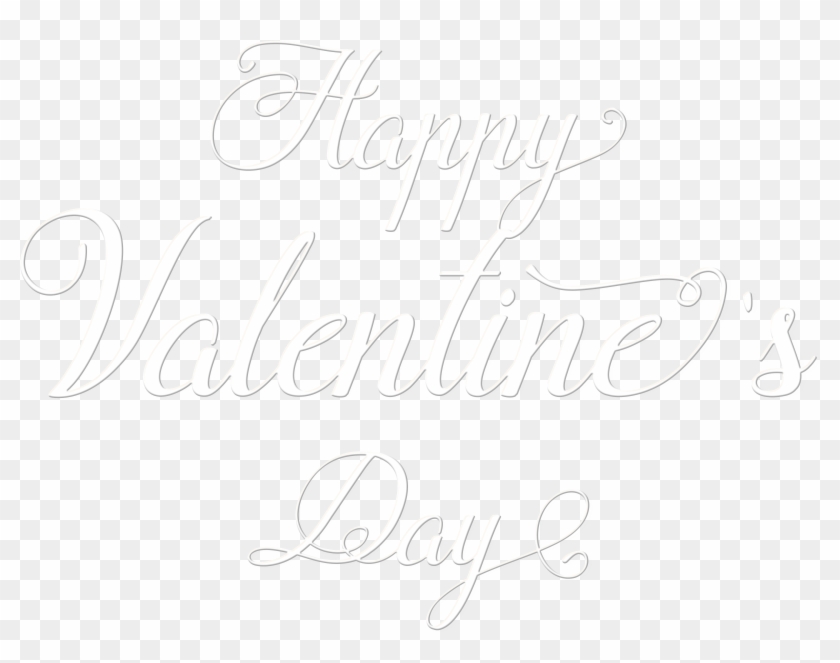 Happy Valentine's Day Text Transparent Png Image - Valentines Day Png Transparent White Clipart #327868