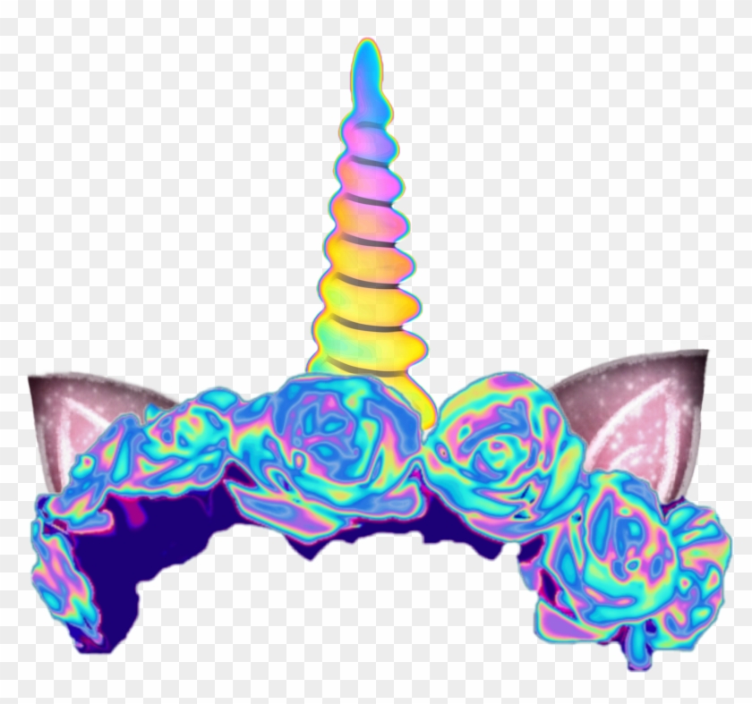 Sticker Unicorn Flowercrown Ears Horn Png Transparent - Picsart Adesivi Tumblr Png Clipart #327896